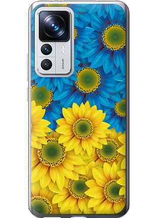Чохол на xiaomi redmi k50 ultra жовто-блакитні квіти "1048u-3331-851"
