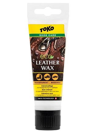 Воск для обуви toko leather wax transparent-beeswax 75ml