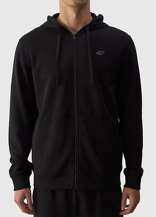 Чоловіче худі 4f zip-up hoodie reguliar fit m1768 deep black