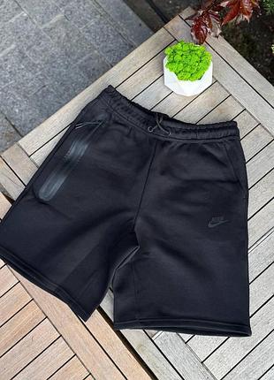 Шорты nike tech fleece черные l