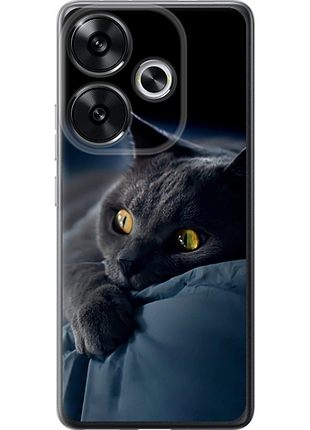 Чехол на xiaomi poco f6 дымчатый кот "825u-3754-851"