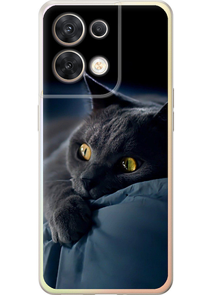 Чохол на oppo reno8 5g димчастий кіт "825u-2614-851"