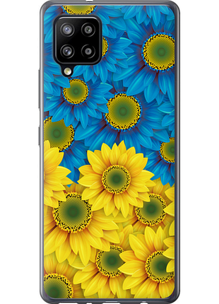 Чохол на samsung galaxy a42 a426b жовто-блакитні квіти "1048u-2098-851"