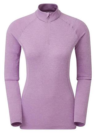 Женская футболка montane women's dart zip neck t-shirt