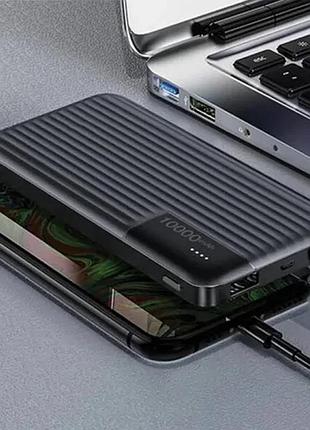 Повербанк 1000mah powerbank 10000 mah портативний акумулятор lenyes px161 зовнішній акумулятор