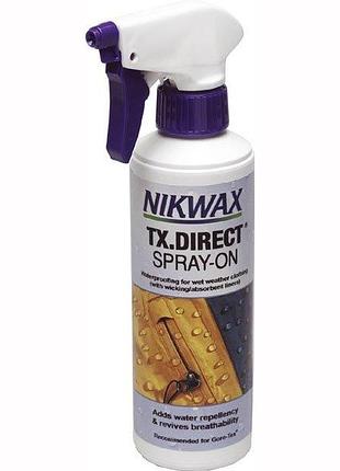 Водоотталкивающая пропитка для одежды nikwax tx direct spray-on 300 мл