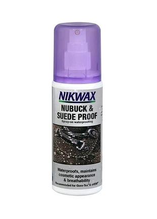 Водоотталкивающая пропитка для обуви nikwax nubuck spray-on proof 125 мл