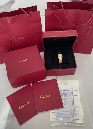 Годинник cartier часы картье в коробке картьє золото серебро
