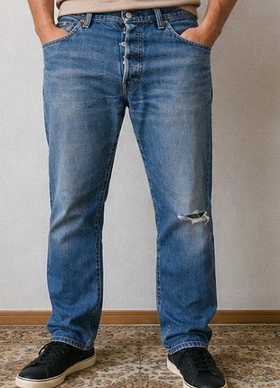 Чоловічі джинси levi’s 501 original w36 l32 сині прямі