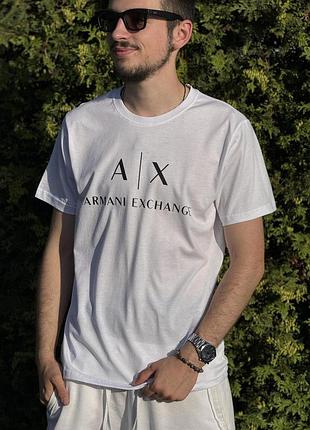 Футболка armani exchange біла