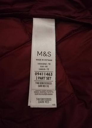 Пуховое пальто  m&s. размер m-l. 6