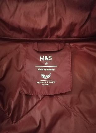 Пуховое пальто  m&s. размер m-l. 8