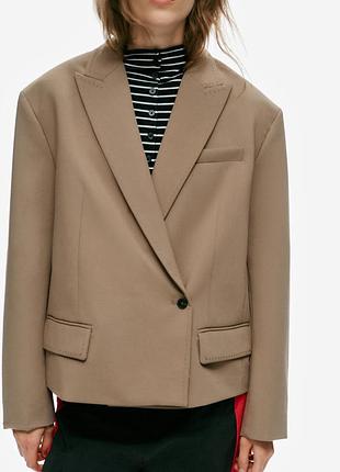 Блейзер жіночий бежевий zara new