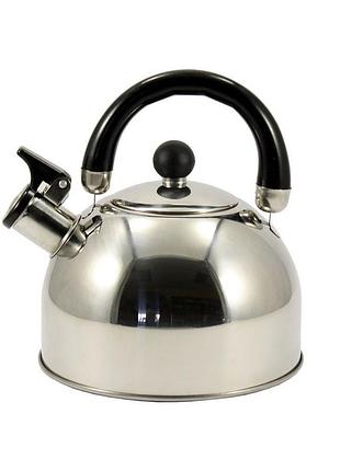 Чайник со свистком и крышкой 2 л из нержавеющей стали zauberg zb 002/2