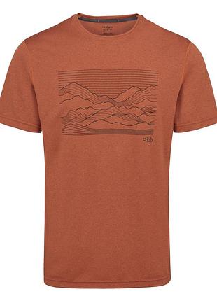 Чоловіча футболка rab mantle outline red clay