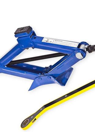 Домкрат ромбовый 1 т, 100-350 мм, резиновая опора, трещетка vitol