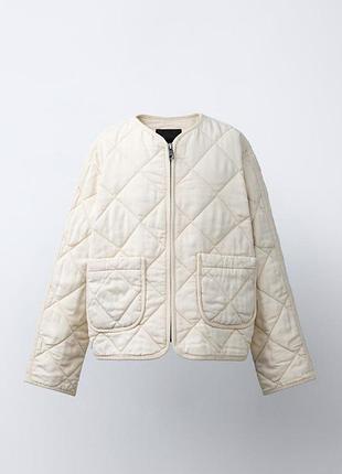 Куртка бомбер стеганый s 44 zara