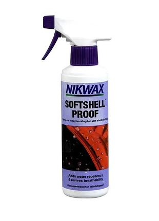 Водовідштовхувальне просочення nikwax soft shell proof spray-on 300 мл