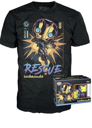 Funko pop & tee marvel iron man rescue xl футболка + фігурка
