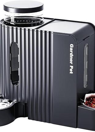 Автоматична годівниця для котів gardner pet gravity з дозатором води та корму, набір з нержавіючої сталі gardner pet