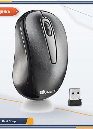 Беспроводная оптическая мышь ngs easy gamma 1200 dpi с usb-наноприемником, черная, для ноутбуков и пк