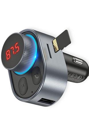 Fm модулятор avantis acc16 usb, mp3, 12-24в, microsd, usb зарядка, type c pd30w 3,1а, bluetooth, led