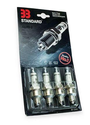 Свічка запалювання 33 standard а-14 в-2 коротка (зазор 0,8) (к-кт 4 шт)