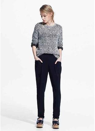 Брюки багги струящиеся женские р.xs (укр.40) черные 31089026 тм mango