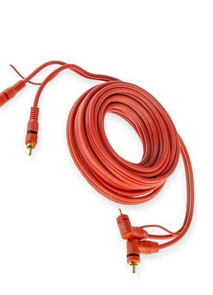 Провід акустичний міжблоковий 2rca - г образ. з кер. провід, 5м для підключення підсилювача cyclone