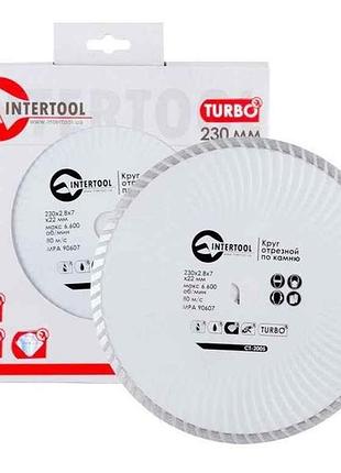 Диск отрезной по камню turbo алмазный, 230мм, 16-18% ct-2005 тм intertool