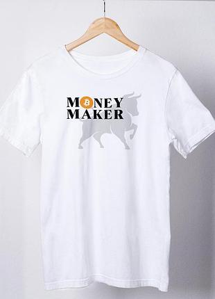 Футболка жіноча із принтом "money maker" біла