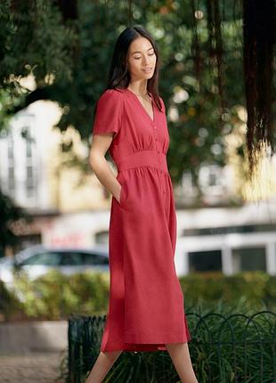 Платье из льняной смеси uniqlo (483823)