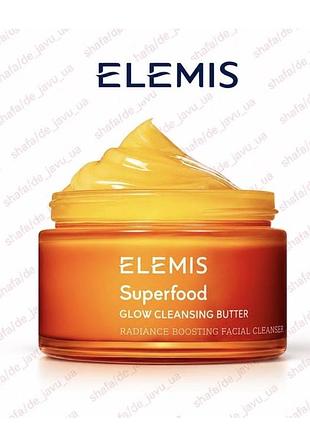 Масляний очисник для сяяння шкіри elemis superfood glow butter - суперфуд аha, 90 мл