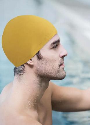 Шапочка для плавання swim cap nylon жовтий