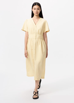 Платье из льняной смеси uniqlo (483823)
