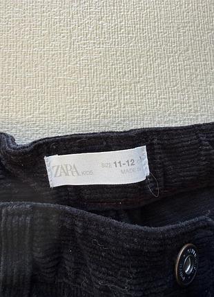 Чорні вельветові штани zara для хлопчика 11-12 років 2