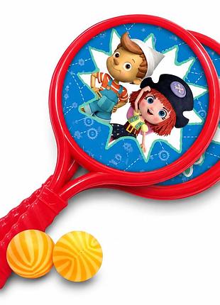 Набір pinocchio and friends giochi preziosi — дитячий рюкзак, 2 ракетки з м’ячиками та 2 сюрпризи