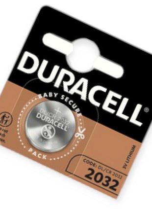 Батарейка таблетка літієва 3.0v cr2032 блістер duracell
