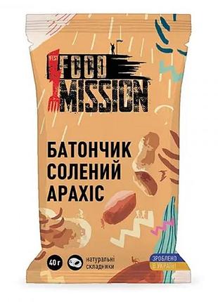 Батончик солоний арахіс food mission