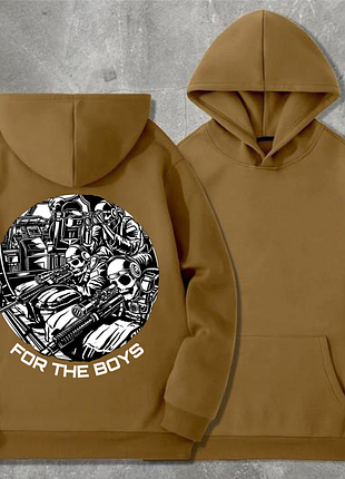 Худи мужской на флисе с принтом sunset goons for the boys для парней снайперы, койот m
