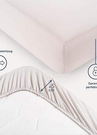 Простыня на резинке, blumtal, fitted sheet microfiber, ivory, 100% polyester микрофибра, дышащая, до 25 см 3