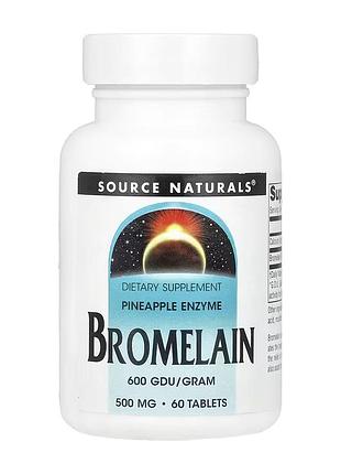 Бромелайн, source naturals, 60 таблеток, для ежедневного рациона.