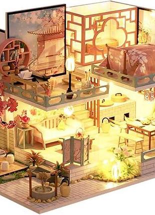 3d румбокс diy house в японском стиле + пылезащитный купол (m032-b)