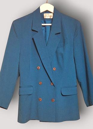 Удлиненный двубортный английский пиджак anne brooks, Парку 10 petite, made in england