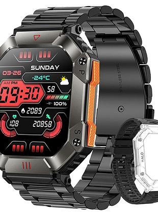 Чоловічий смартгодинник uwatch racer k+ steel з компасом.