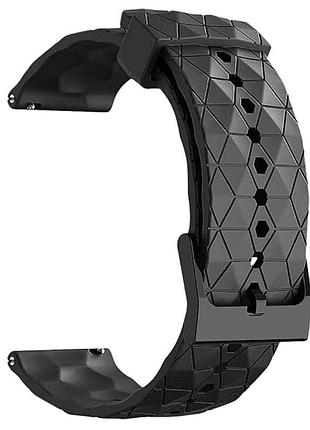 Ремінець primolux dimond силіконовий для годинника amazfit gts 4 / amazfit gts 3 / amazfit gts 2 - black