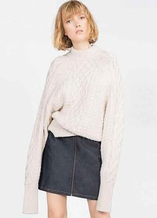 Спідниця жіноча р.m (укр.44-46) темно-синя 5862051407 тм zara