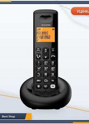 Бездротовий телефон dect домашній телефон alcatel e260 svoice чорний з автовідповідачем 2-рядковим дисплеєм 50 контактів