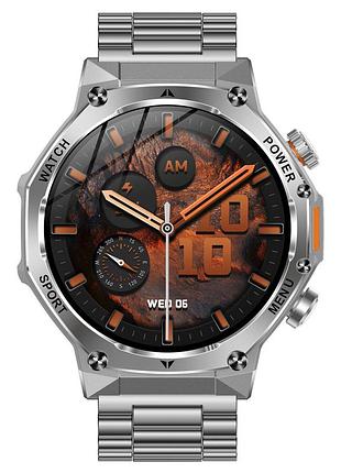 Чоловічий смартгодинник uwatch surf x pro silver steel 2 ремінці.