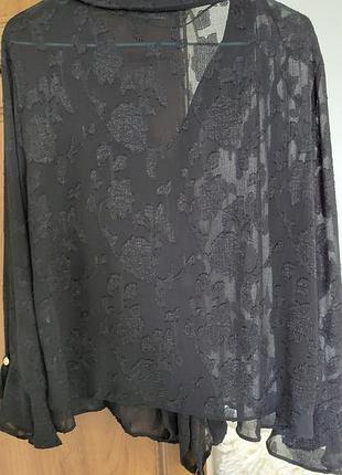 Черная блуза zara 5